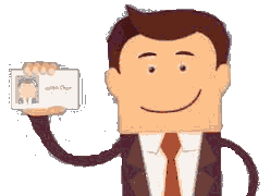 Homem mostrando carteira de socio